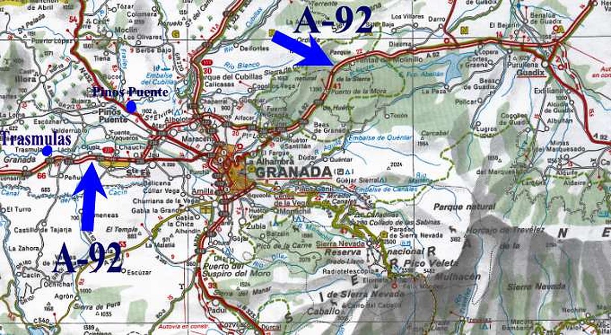 Mapa de la zona de Trasmulas